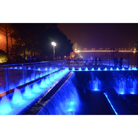 Pierścień ring LED do fontanny PXYH130ZK 6 / 9 Watt dowolny kolor + RGB  IP68 stal nierdz. korpus ALU