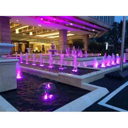 Pierścień ring LED do fontanny PXYH180ZK 9 / 12 / 15 / 18 / 27 / 36 Watt dowolny kolor + RGB  IP68 stal nierdz. korpus ALU